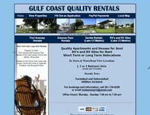 Tablet Screenshot of gulfcoastqualityrentals.com